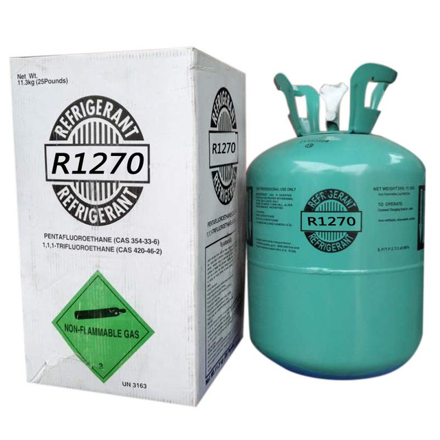 R1270 High Purity 99.9% Refrigerant Propylene 11kg Net Weight 